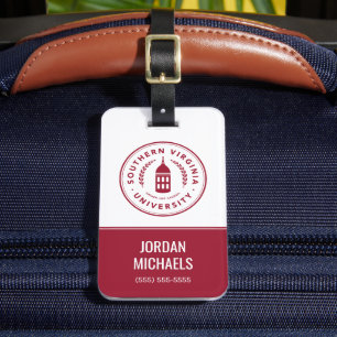 Southern Virginia University Main Hall Tower Seal Luggage Tag
