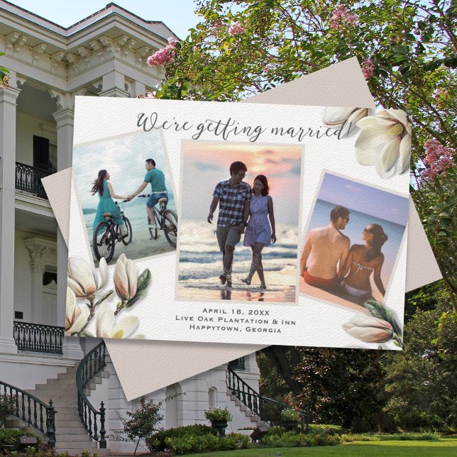 Southern Wedding Save the Date Magnolia Flowers (Creator Uploaded)