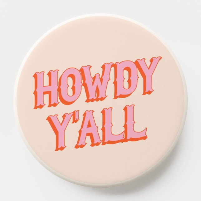 Southern Welcome: Howdy Y'all (old west letters) PopSocket (Popsocket)