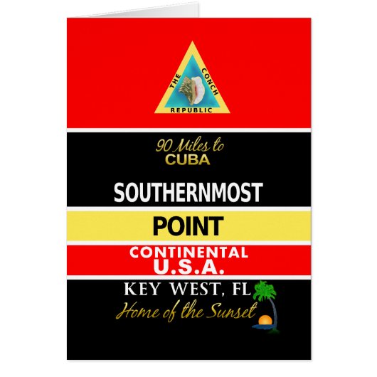 Southernmost Point Buoy Key West Cards (Front)