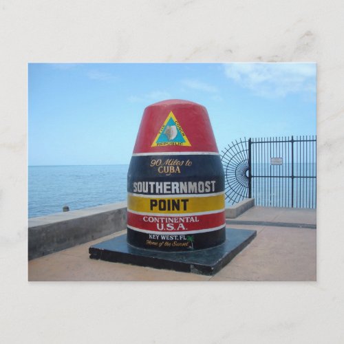 Southernmost Point Buoy Key West Florida Postcard