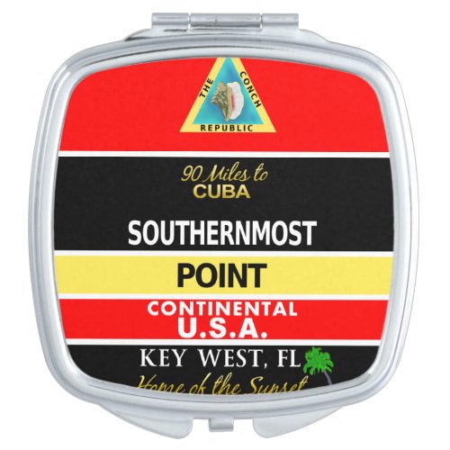 Southernmost Point Buoy Key West Makeup Mirror