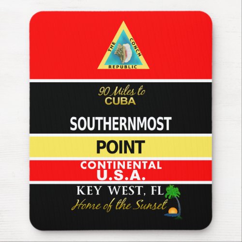 Southernmost Point Buoy Key West Mouse Pad