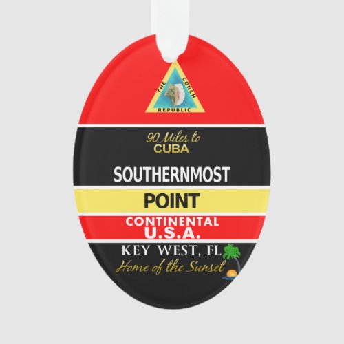 Southernmost Point Buoy Key West Ornament