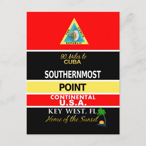 Southernmost Point Buoy Key West Postcard