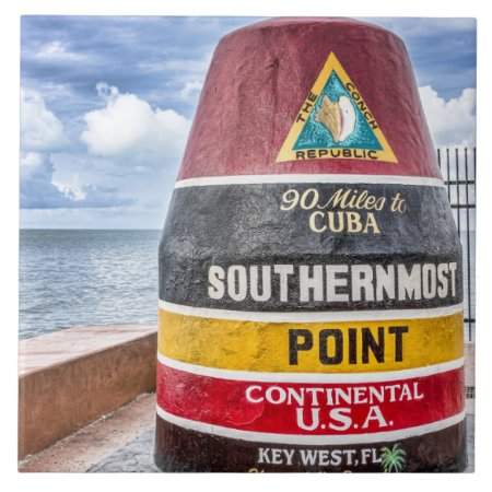 Southernmost Point Key West Ceramic Tile