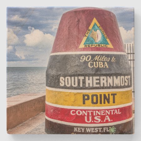 Southernmost Point Key West Stone Coaster