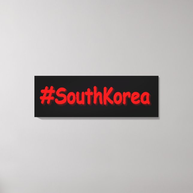 "#SouthKorea" Cute Design. Buy Now Canvas Print (Front)