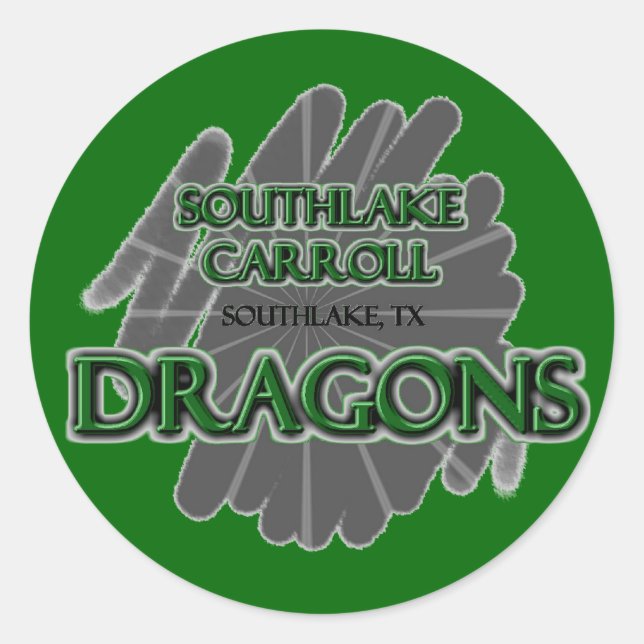 Southlake Carroll Dragons - Southlake, TX Classic Round Sticker (Front)