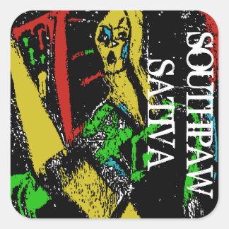 SOUTHPAW SATIVA SQUARE STICKER