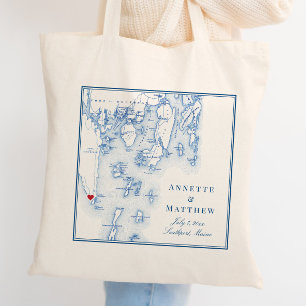 Southport Boothbay Harbor Maine Wedding Welcome Tote Bag