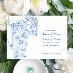 Southport Boothbay Harbor Rehearsal Dinner Invitation