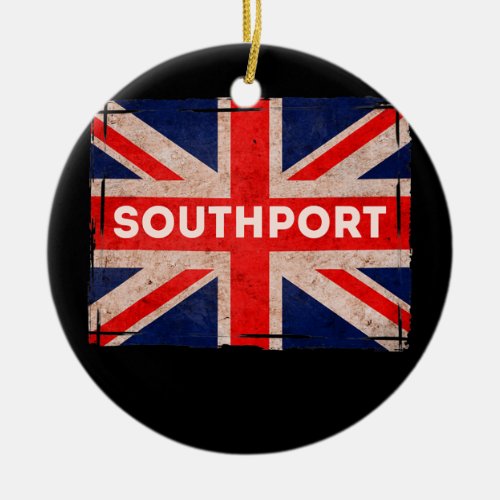 Southport Flag Merseyside Coast Seaside Football  Ceramic Ornament