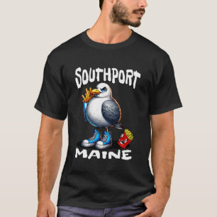 Southport Maine Funny Seagull French Fries Souveni T-Shirt
