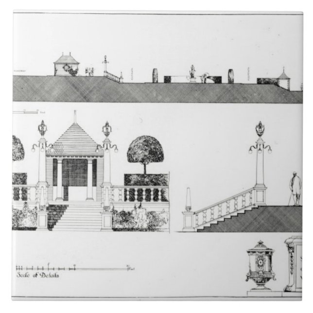 Southport: Section and Details of Upper Terrace an Ceramic Tile (Front)