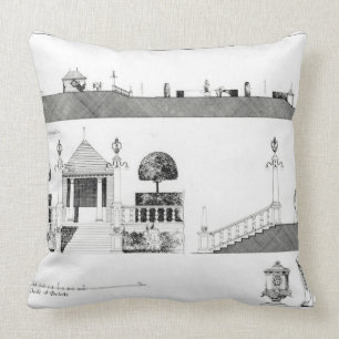 Southport: Section and Details of Upper Terrace an Throw Pillow