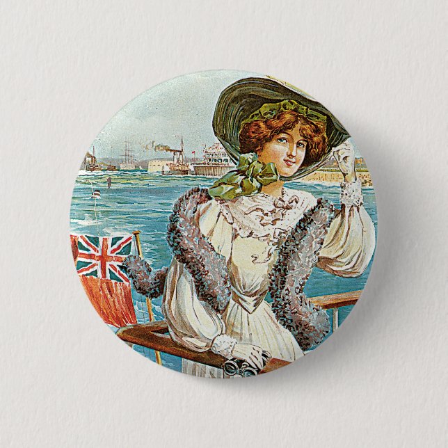 Southsea and Portsmouth Pinback Button (Front)