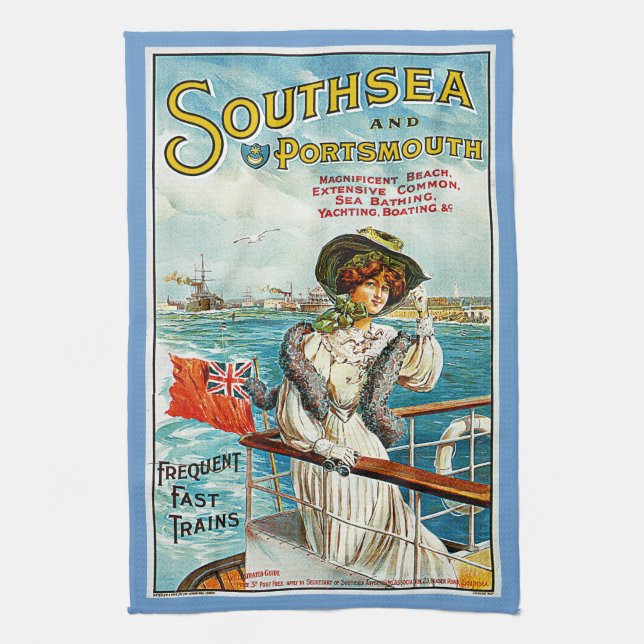 Southsea and Portsmouth Towel (Vertical)