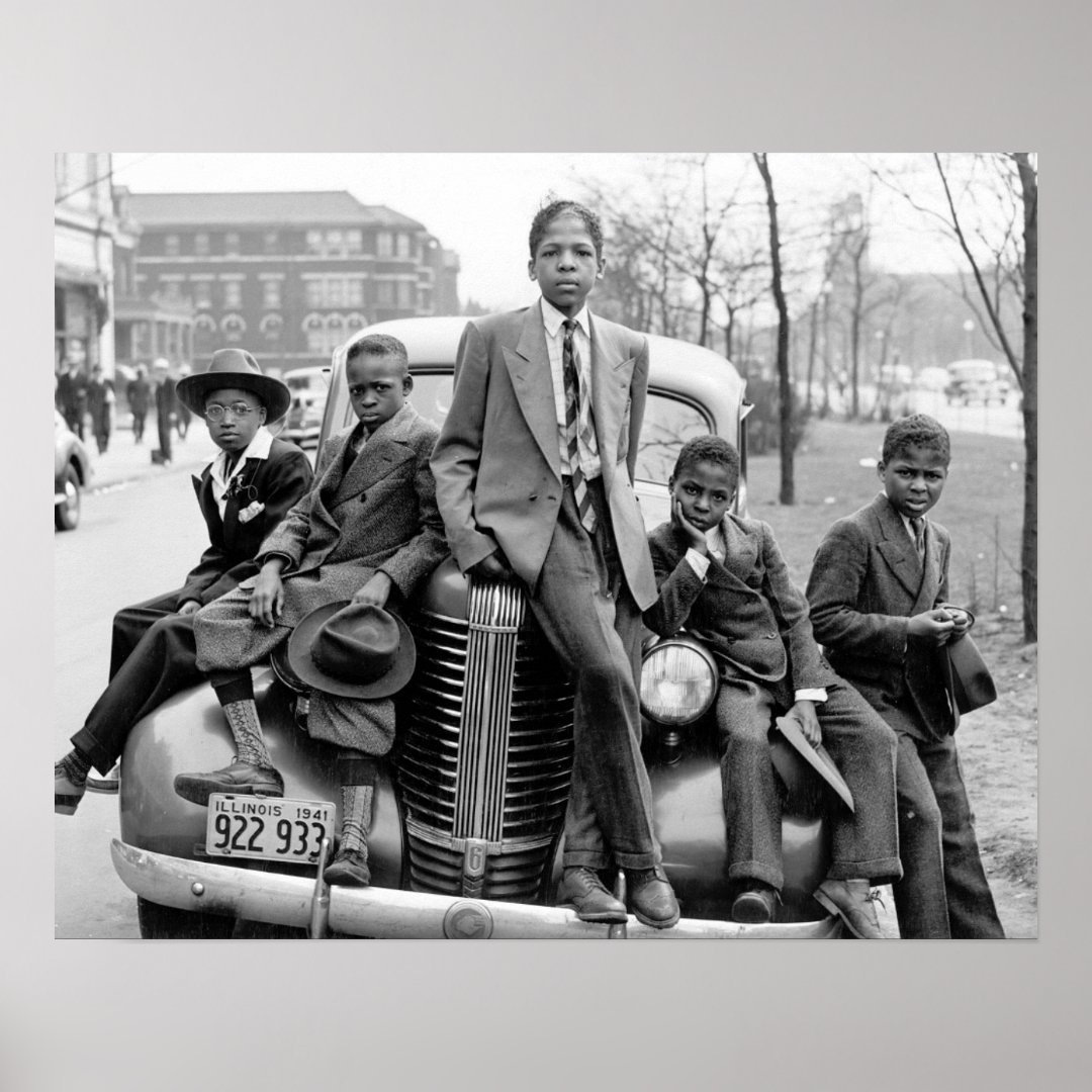 Southside Chicago Boys, 1941. Vintage Photo Poster | Zazzle