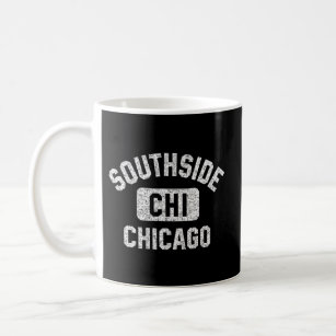 Southside Chicago Chi Gym Style Distressed White P Coffee Mug