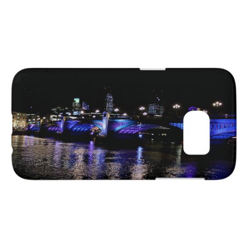 Southwark Bridge River Thames at Night London UK Samsung Galaxy S7 Case