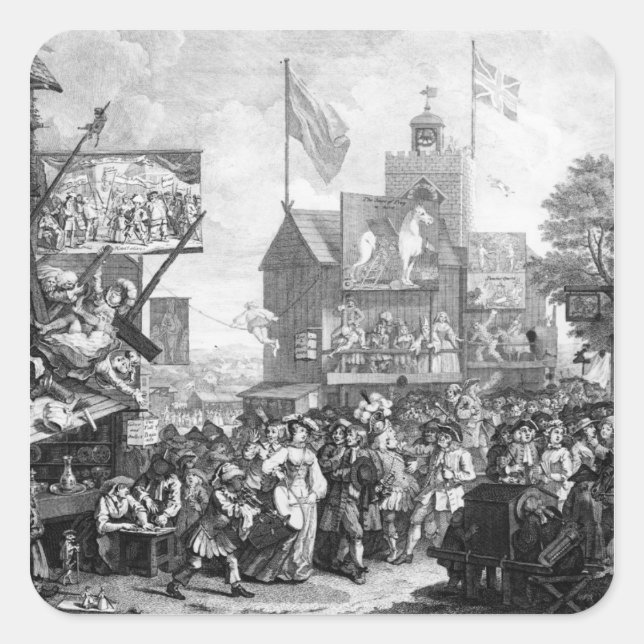 Southwark Fair, 1733 Square Sticker (Front)