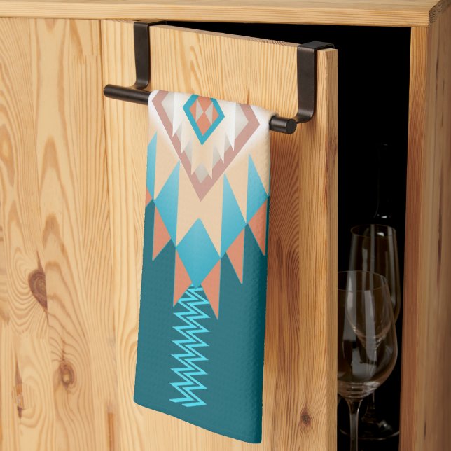 Southwest 4 - changeable color kitchen towel (Thirds Fold)