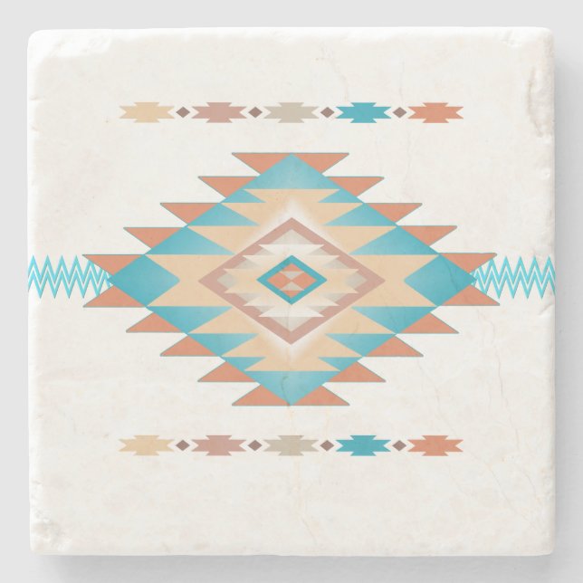 Southwest 4 Design Stone Coaster (Front)