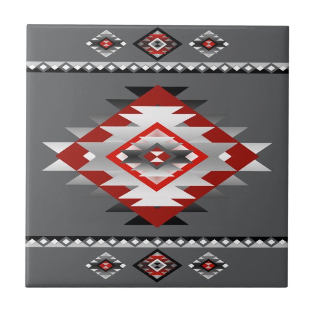 Southwest 5, changeable color ceramic tile (Front)