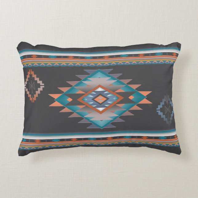 Southwest 6, 2-sided changeable colors accent pillow (Front)