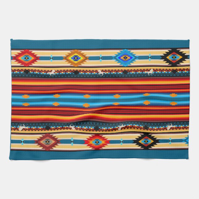 Southwest 7, changeable color kitchen towel (Horizontal)