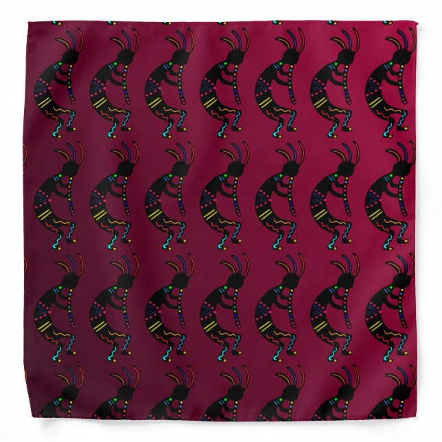 Southwest Abstract Kokopelli Bandana (Front)