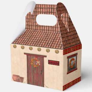 Southwest Adobe and Terracotta Tile House Design Favor Boxes
