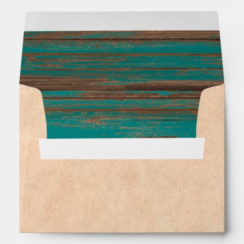 Southwest Adobe and Weathered Blue Painted Wood  Envelope