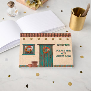 Southwest Adobe Hacienda Personalized Guest Book