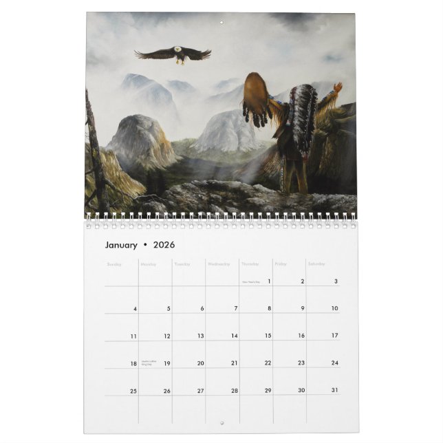  Southwest and Native American Indian Art Calendar (Jan 2026)