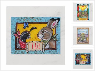 Southwest Animal Art Colorful Postcards Note Cards