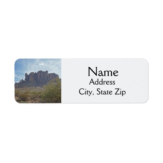 Southwest Arizona Desert Mountain Photo Address Label (Front)