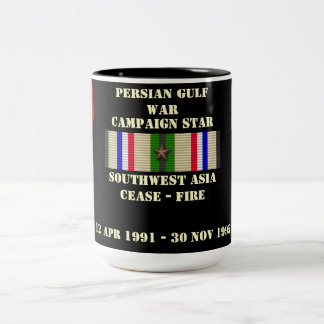SOUTHWEST ASIA CEASE - FIRE CAMPAIGN Two-Tone COFFEE MUG