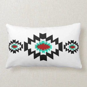 Southwest Aztec Native American Tribal Design Lumbar Pillow