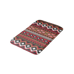 Southwest aztec pattern bathroom mat