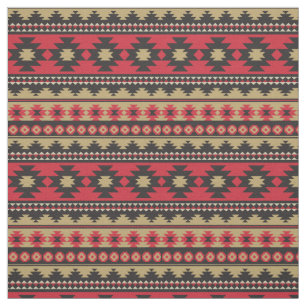 Southwest aztec pattern colorful fabric