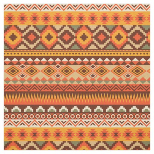 Southwest aztec pattern colorful fabric