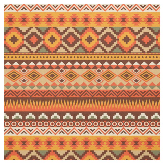 Southwest aztec pattern colorful fabric (Swatch)