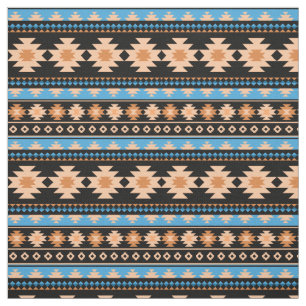 Southwest aztec pattern colorful fabric
