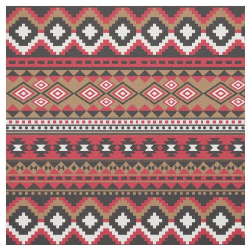 Southwest aztec pattern colorful fabric