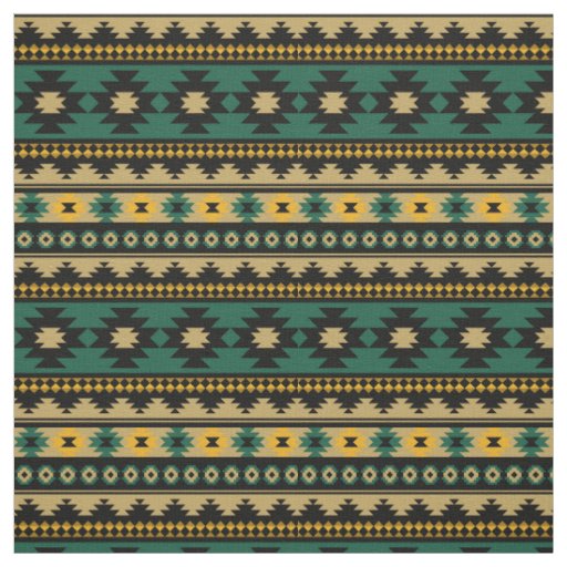 Southwest aztec pattern colorful fabric