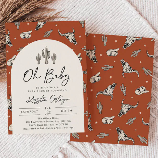 Southwest Baby Shower Invitation Western Baby Zazzle