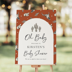 Southwest Baby Shower Welcome Sign