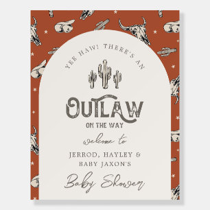 Southwest Baby Shower Welcome Sign